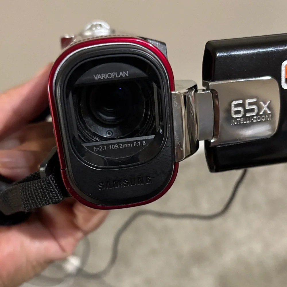 Samsung Black and Red Video Camcorder